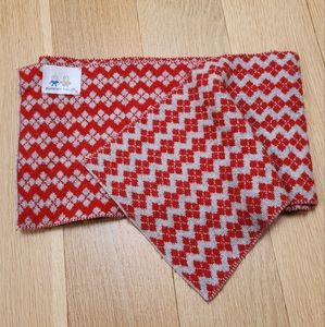 Portolano kids red gray scarf